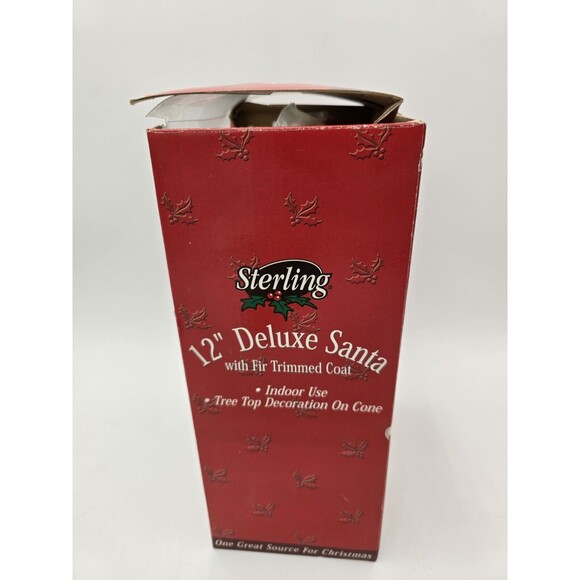 Santa Figure Or Tree Topper 12" Old World Style Red & White Coat Sterling Inc. - Picture 10 of 10